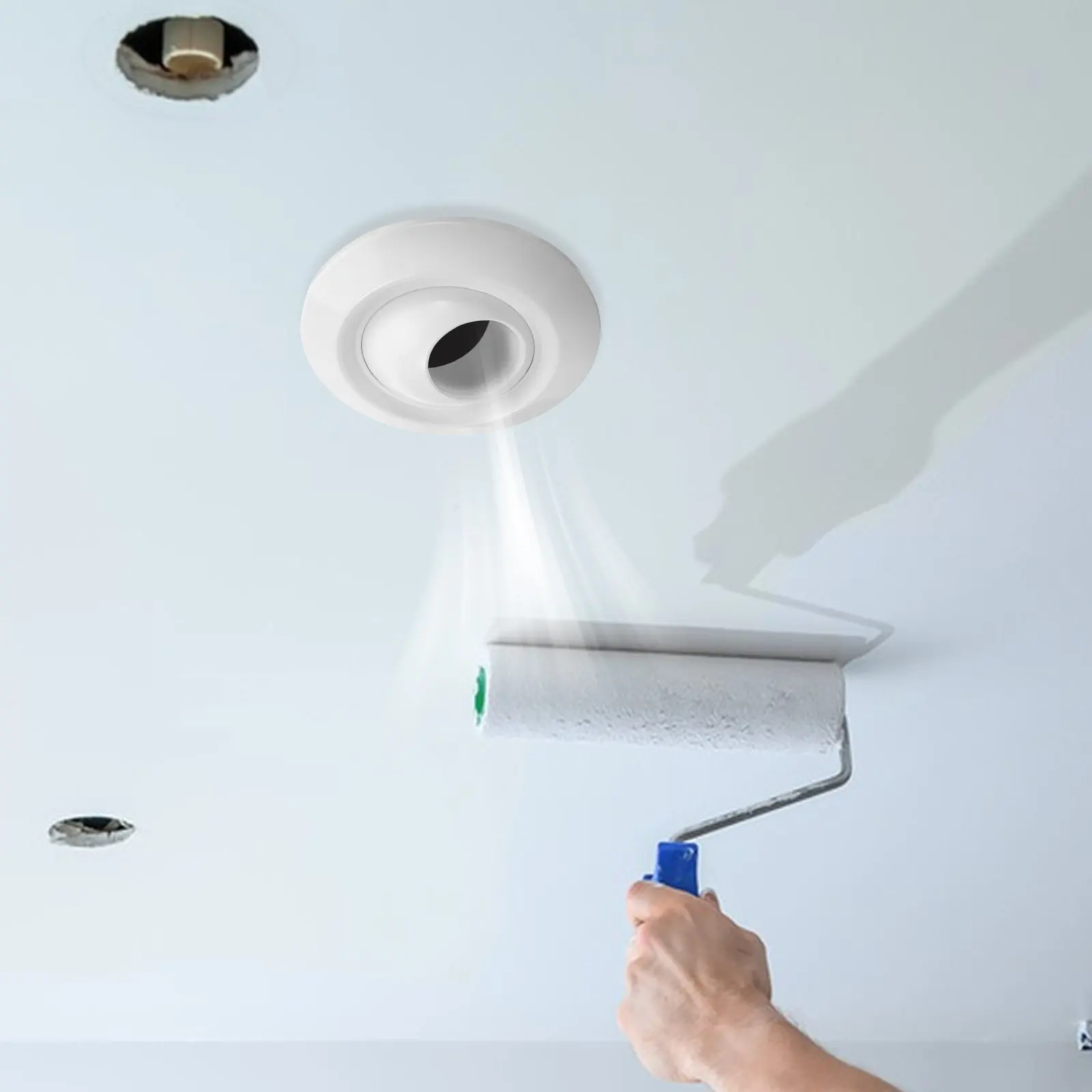 

ABS Soffit Vent Cover Adjustable Spherical Jet Nozzle 4 Inch Neck Size Central Hvac System Rotating Round Exhaust Vent Ceiling