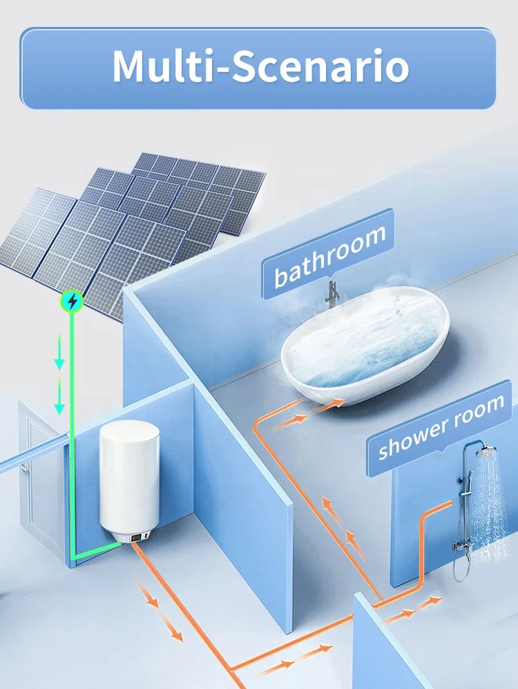 Solar Photovoltaic Hot Water Heater Cost Effective Large Capacity Easy Installation Metal Household & Commercial Use