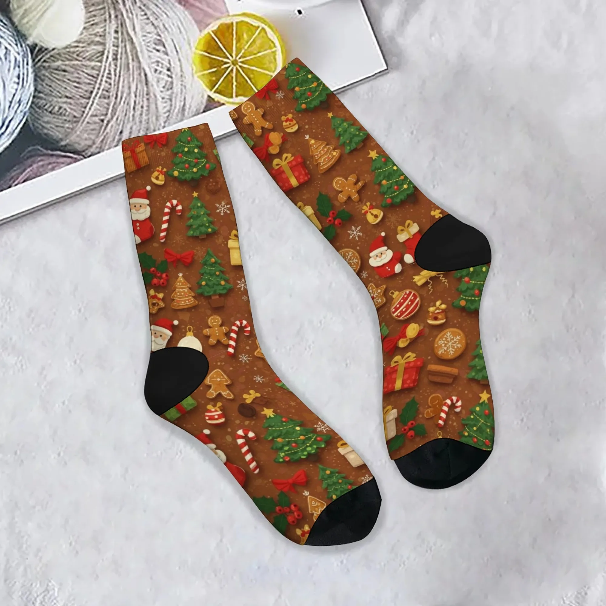 Cartoon Weihnachten Thema Casual männer Socken Atmungsaktivem Nicht-slip Socken Neuheit Harajuku Retro Hip-hop Crew Socken geschenk