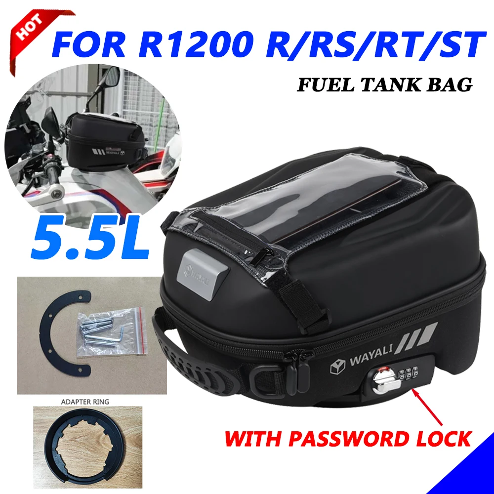 Motorcycle Tank Bag 5.5L Navigation Bags Storage Bag With Password Lock for BMW R1200R R1200RS R1200RT R 1200 R/RS/RT/ST Parts