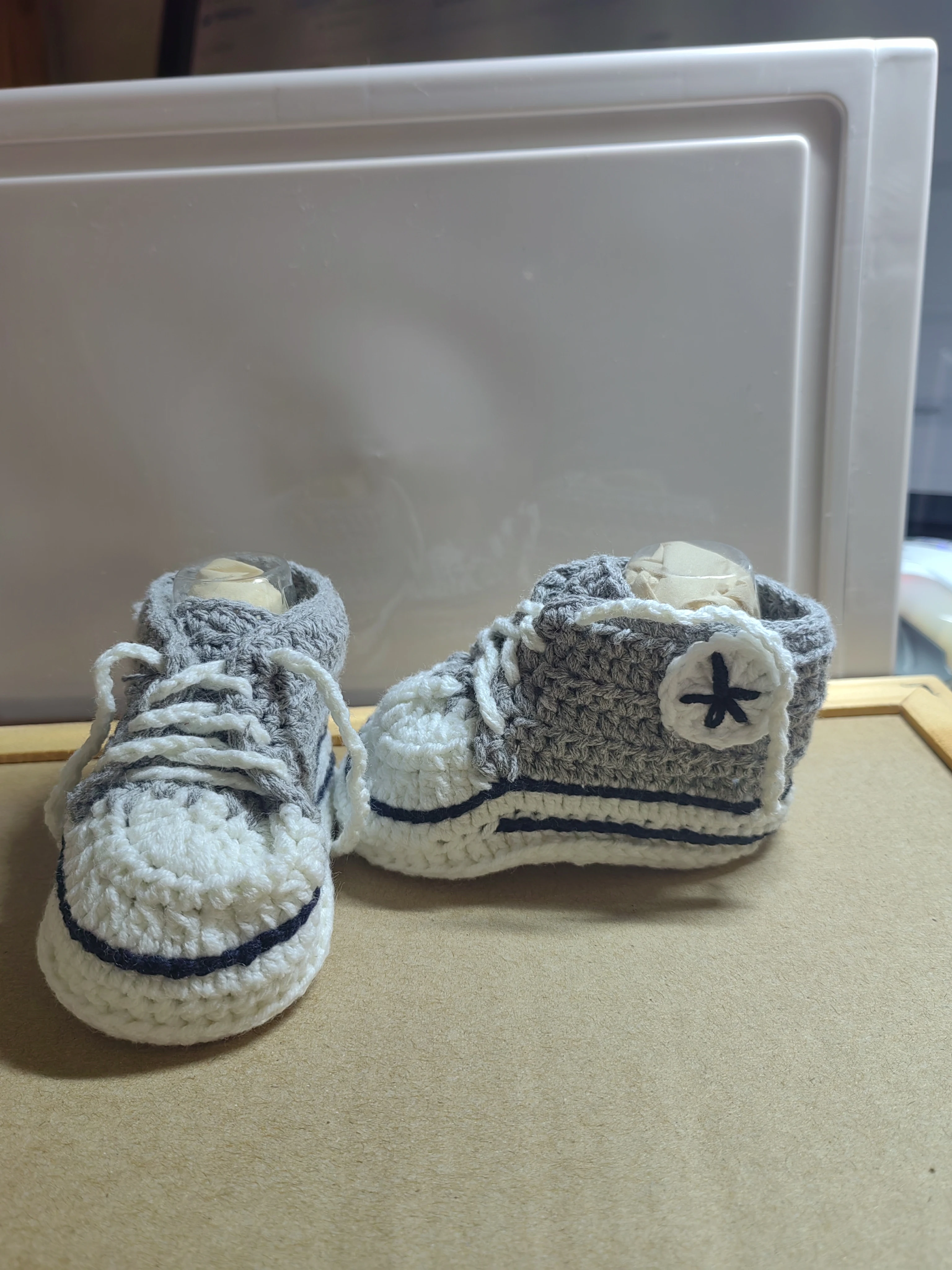 QYFLYXUEQYFLYXUE-gehaakte babyschoentjes, handgemaakte baby gehaakte laarsjes, baby sportschoenen selecteer maat: 9cm 10cm 11cm