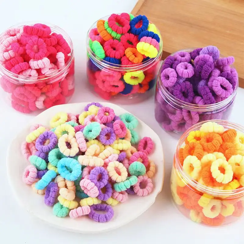 50/100 szt. Dziecięce, wysoce elastyczne i trwałe gumki do włosów, gumki recepturki, nie niszczące włosów, akcesoria do włosów