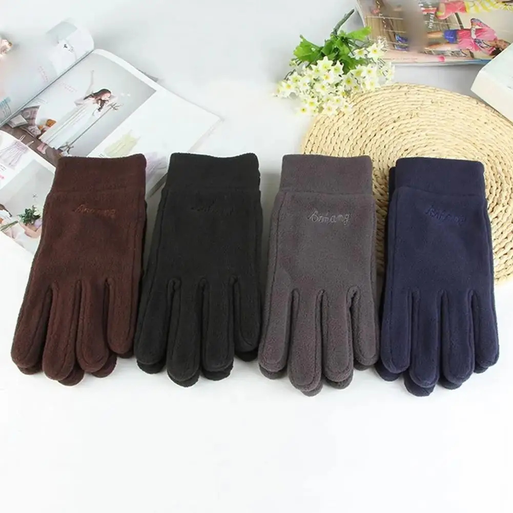 

Thicken Fleece Gloves For Men Women Winter Warm Thermal Full Finger Glove Outdoor Running Skiing Cycling Gloves