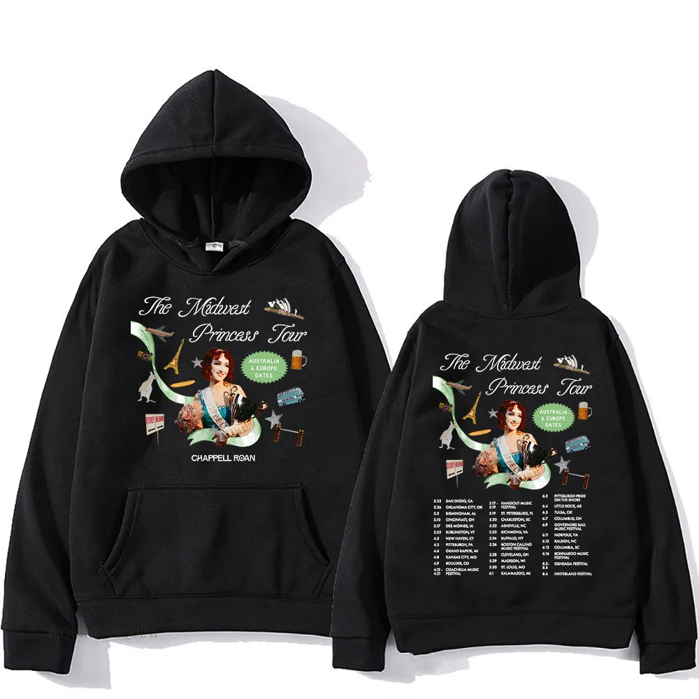 

2026 Graphic Sweatshirts Chappell Roan Hoodies The Midwest Princess Tour Moletom Long Sleeve Men/Women Fall Pullovers Streetwear