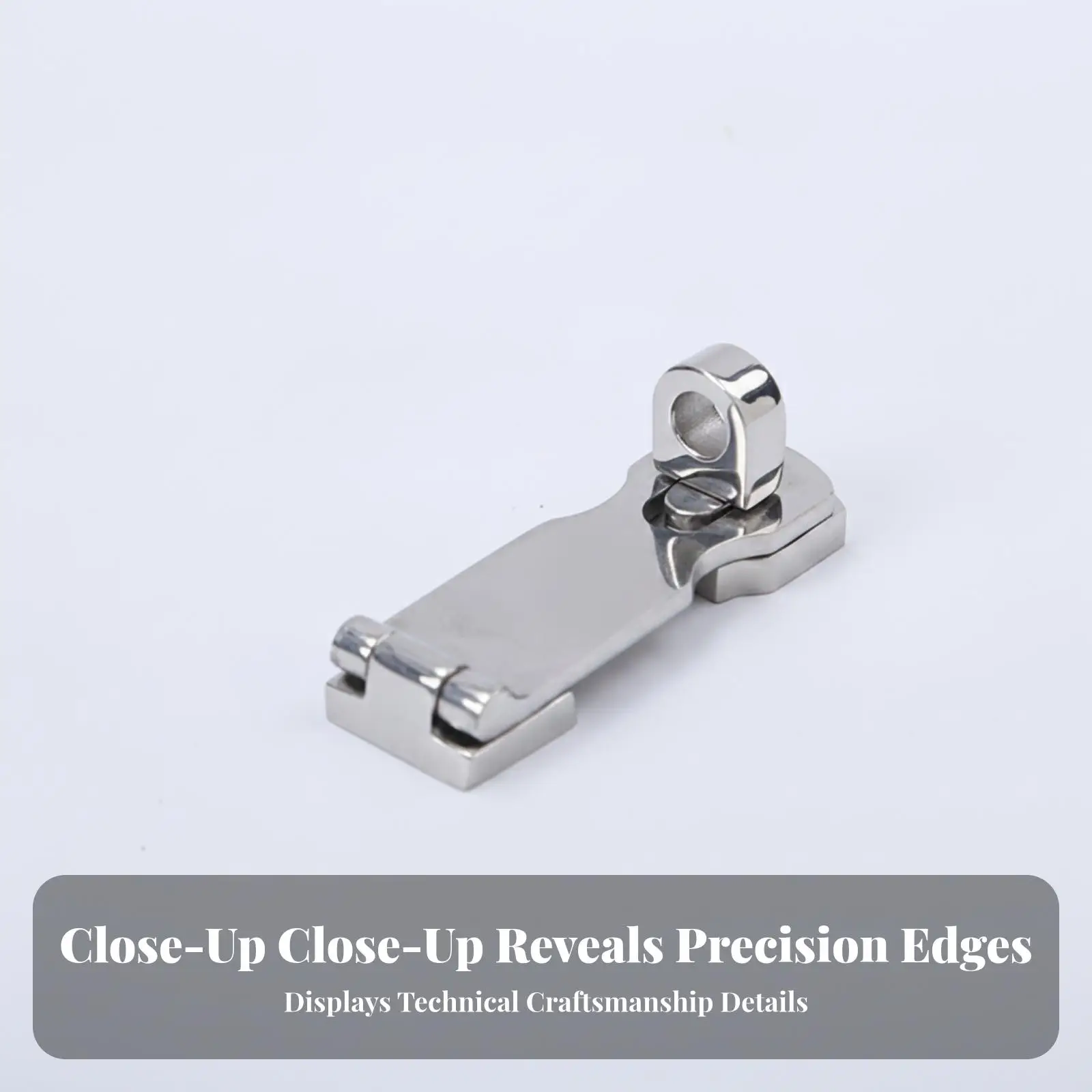 316 Stainless Steel Marine Hasp Latch Rotating Door Catch for Cabinet and Hatch with Padlock Hole for Boat Storage