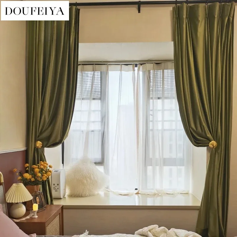 

Custom Size European White Tulle Velvet Cloth Luxury Sheer Curtains for Living Dining Room Bedroom Kitchen Door Elegant