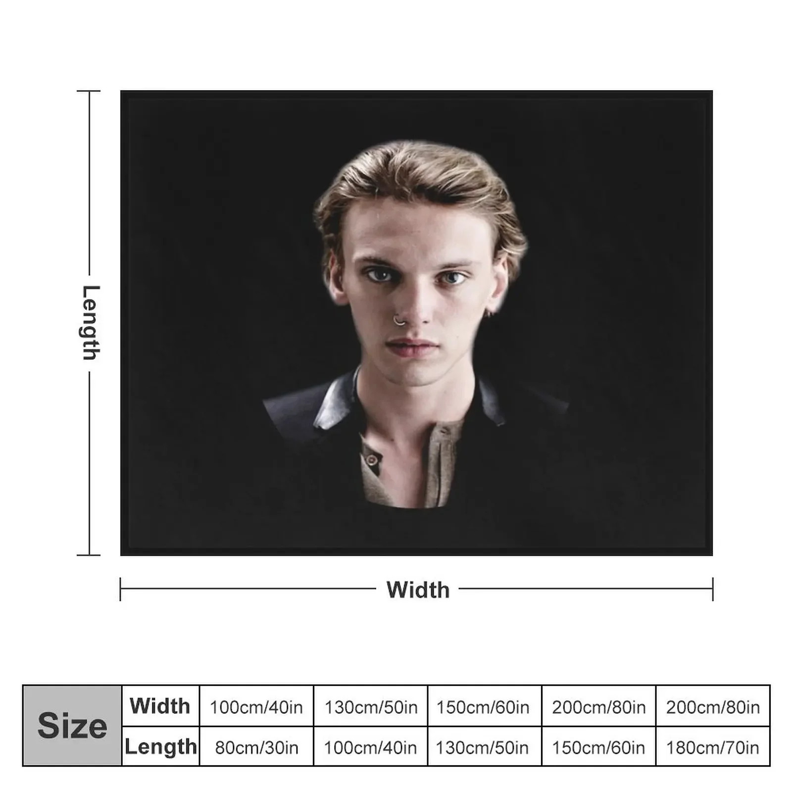 jamie campbell bower Throw Blanket For Decorative Sofa blankets ands Hair Blankets