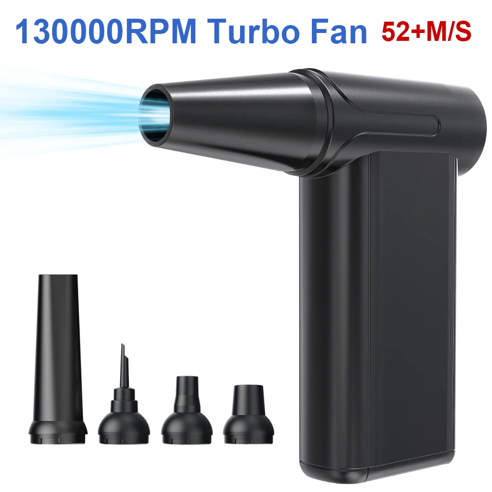 130000RPM Portable Turbo Fan Air Blower Air Gun Turbo Jet Fan Electric Powerful Blowers Car Wash Dryer Handheld Violent Turbofan