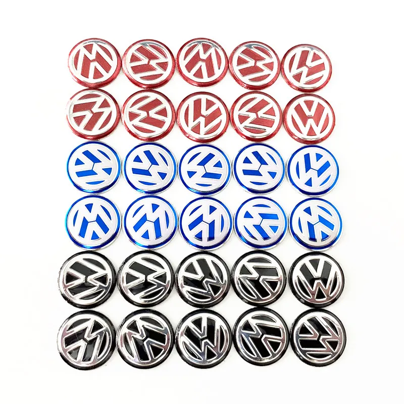 10pcs 8mm 10mm 12mm 14mm Car Remote Shell Button Fob Key Logo Sticker Badge Emblem Decal Symbol Labeling For VW Golf Polo Passat