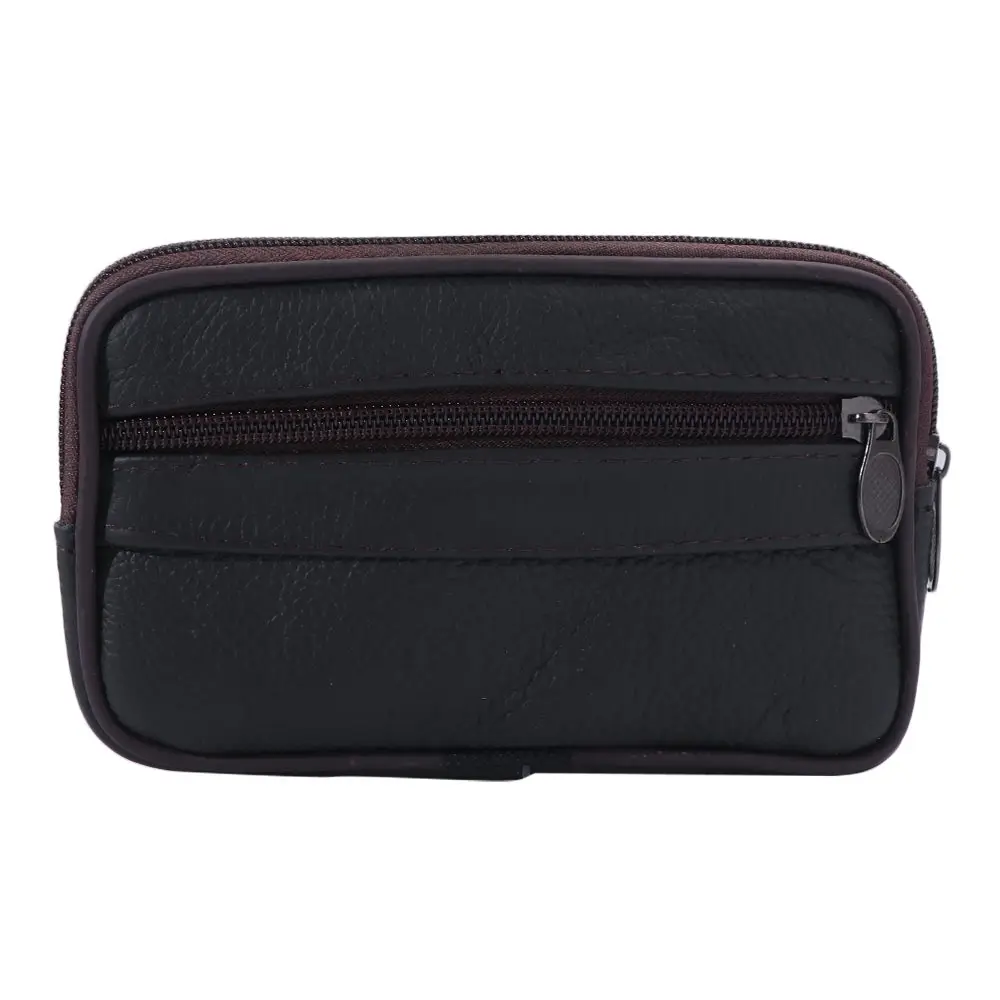 Genuine Leather Wear-resistant Multi-function Travel Cash Card Holder Belt Bags Wear Belt Pocket Coin Waist Bag Men Waist Pack