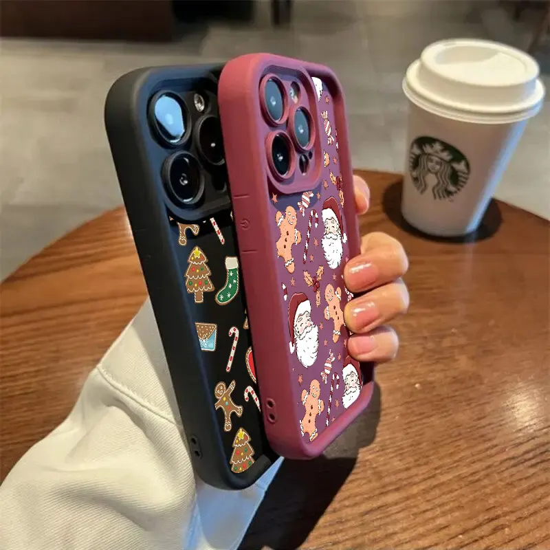 เคสโทรศัพท์ลายภาพวาดคริสต์มาสสุดน่ารัก รุ่น S25FE สำหรับ Samsung Galaxy S25 S24 S23 S22 S21 S20 FE Ultra 5G Plus Note 20