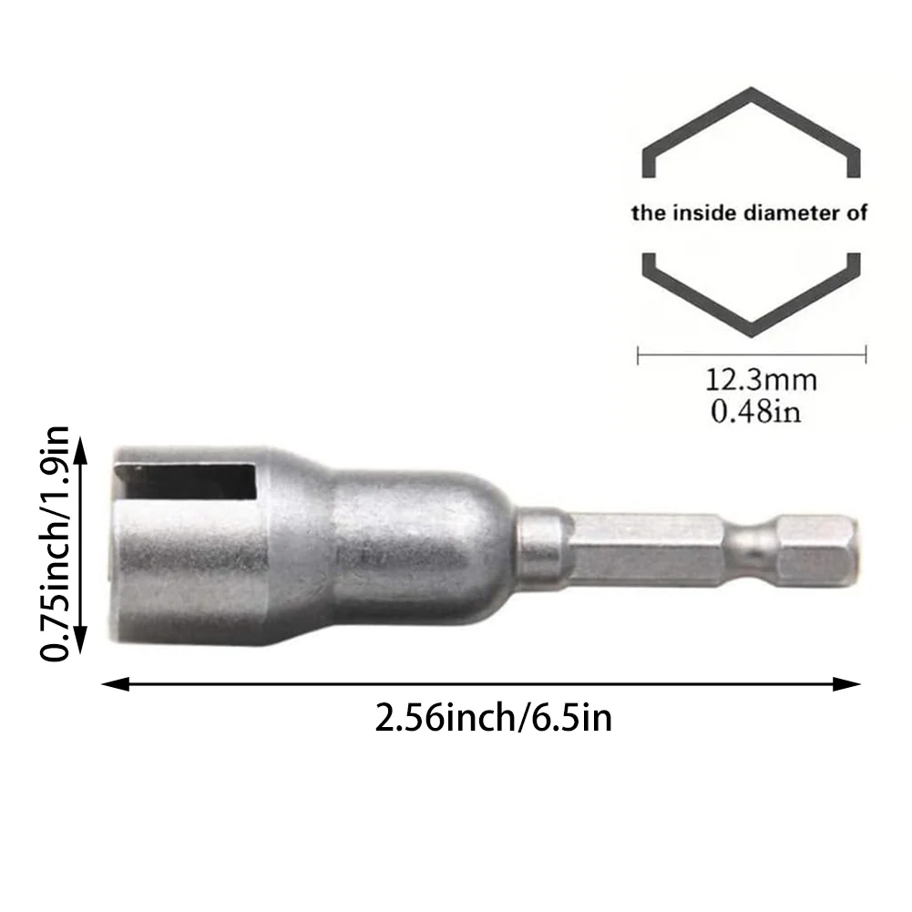 Natural Slotted Butterfly Hole Socket Wrench 65mm Hexagonal Handle Electric Screwdriver Wing Nut Socket Tool