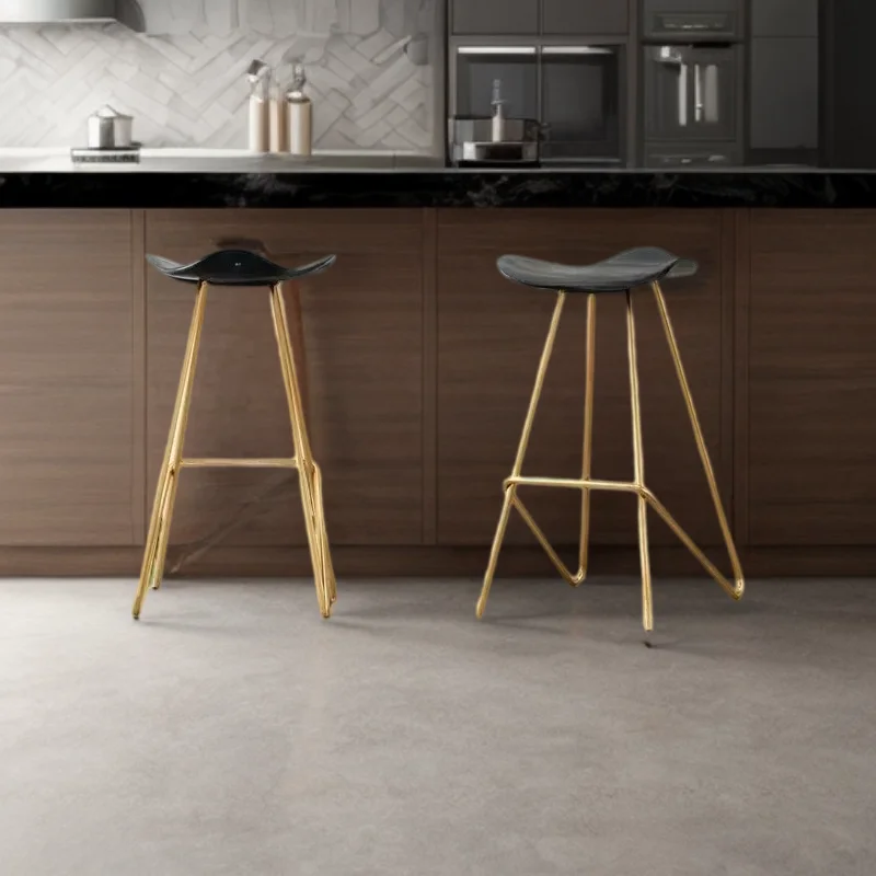 Silla alta para cafetería, sillas de diseño moderno, taburetes de Bar nórdico, altura ajustable, taburete con respaldo para sala de estar, cocina, madera, plástico y hierro