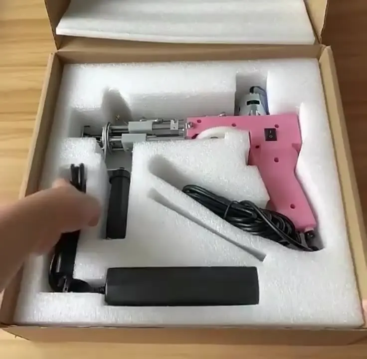 2022 pink hand Tufting gun 2 in 1 New upgrade Efficient hot-selling goods wholesale Customizable logo