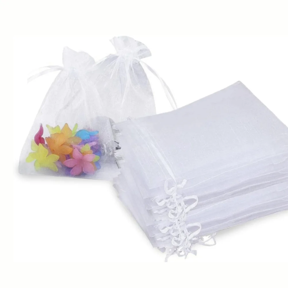 100 Pack Reusable Fruit Protection Bags Breathable Mesh Drawstring Pouches 7x9cm For Grapes Figs Bird Barrier Garden Care