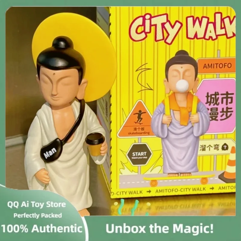 

Original Fo U City Walk City Walk Series Blind Box Second Bullet Buddha 2-Generation Handwork Tableto Ornament Surprise Toy Gift