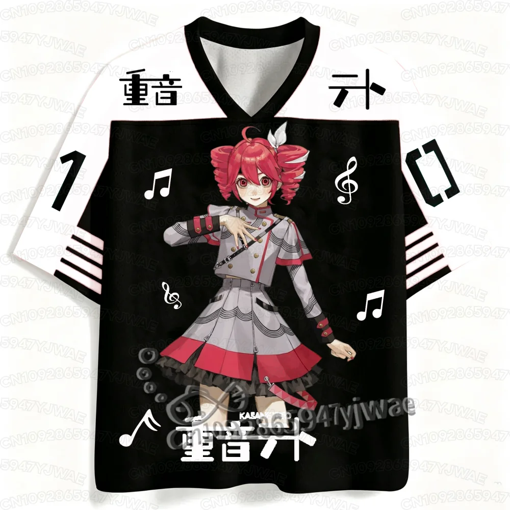 2026 Neues Sommer Anime Kasane Teto Trikot Damen Herren Fußballtrikot Sport Kurzarm Freizeit Paar T-Shirt Oberteil – Detail 4