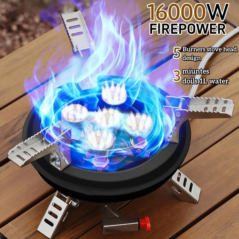 BRS-201A Portable Camping Gas Stove 16000W High Pressured Propane Butane Gas Burner Outdoor Emergency Stove with Piezo Ignition