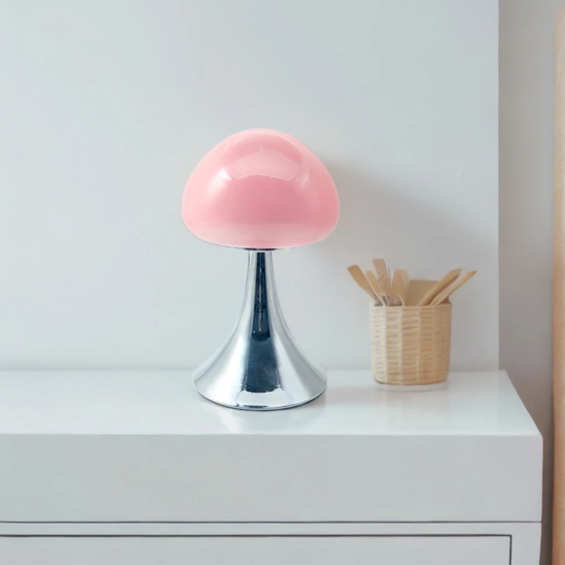 

Simple and Elegant Glass Table Lamp Postmodern Minimalist Bedroom Decorative Lamp Popular Room Bedside Night Light
