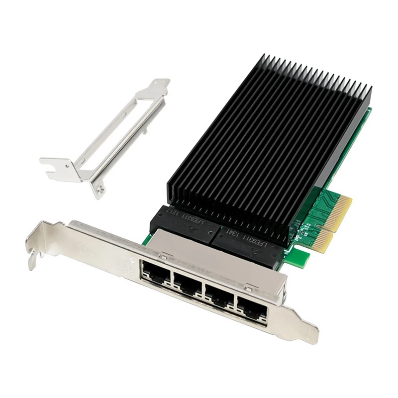 placa de rede gigabit ethernet para desktop portas rj45 chip i226 servidor pci e x4 nic i226 t4 25g 01