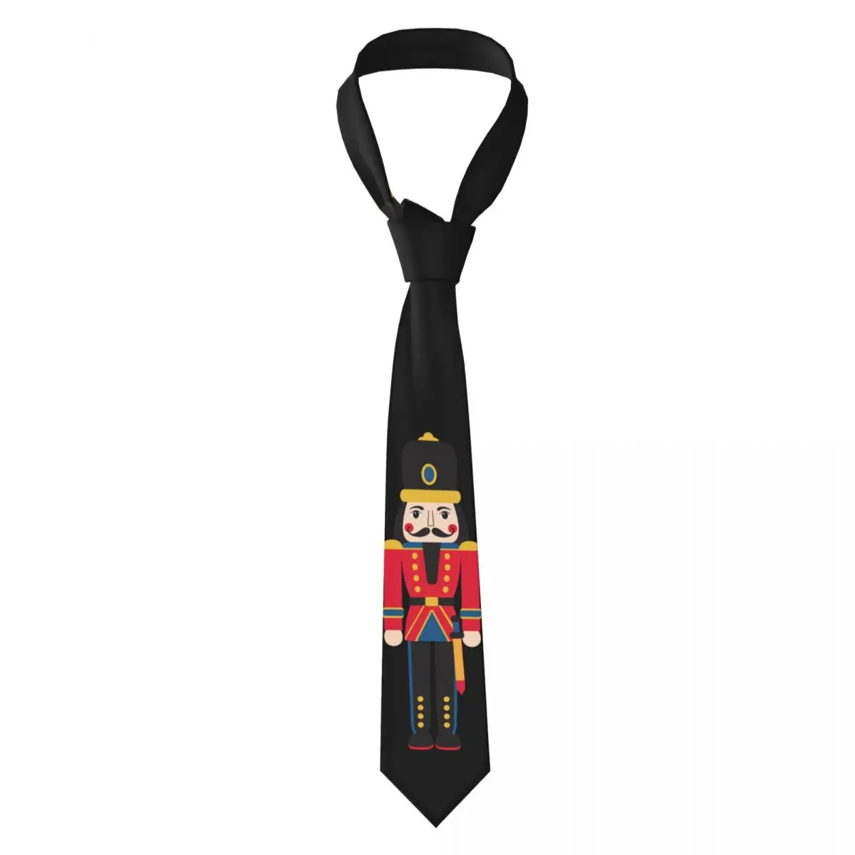 Custom Nutcracker Doll Necktie Men Cartoon Christmas Soldier Toy Cravat For Father's Day