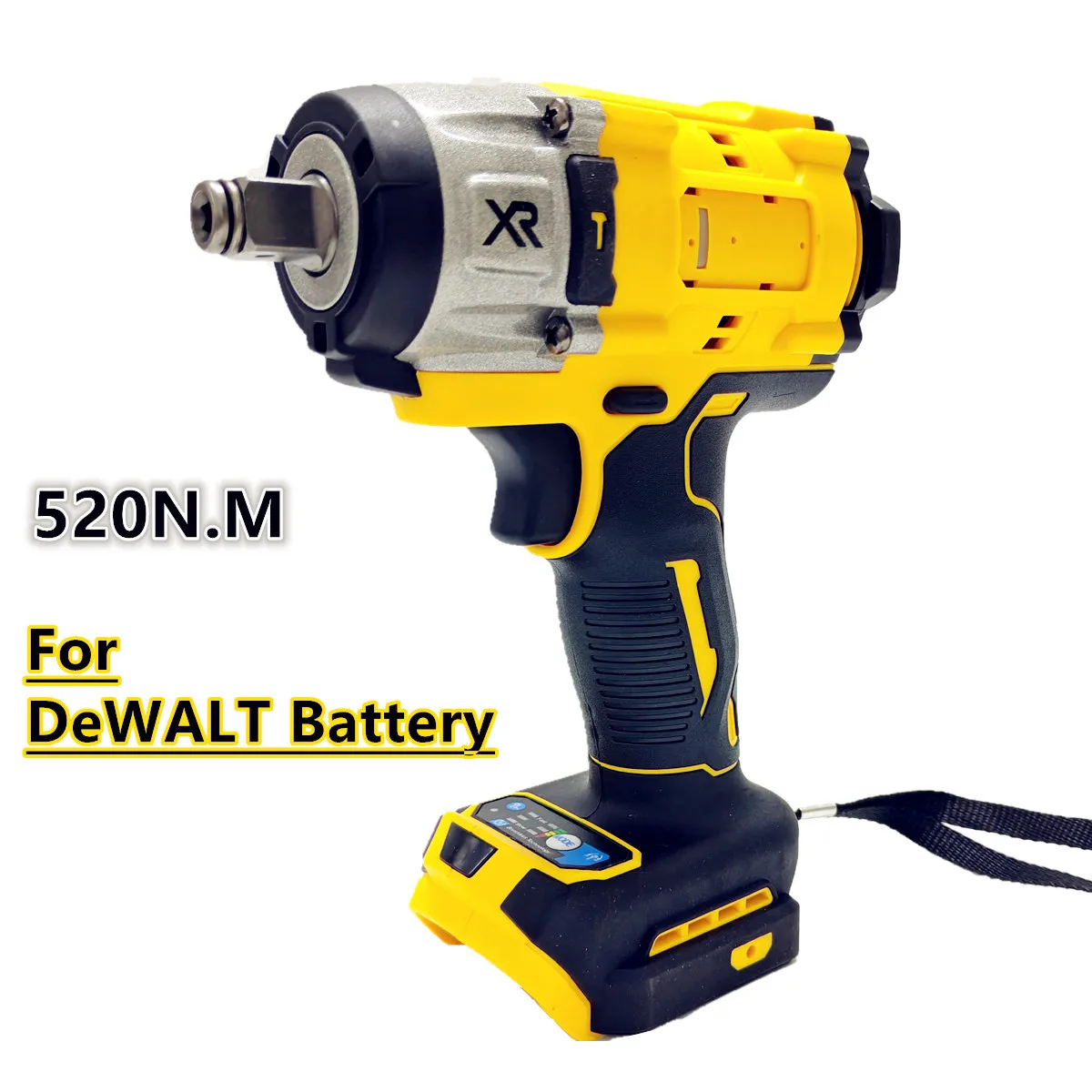 Fit For DeWALT 20V Battery Brushless Impact Wrench 520N.M Electric Screwdriver 2-in-1 Cordless Driver Repair Power Tools