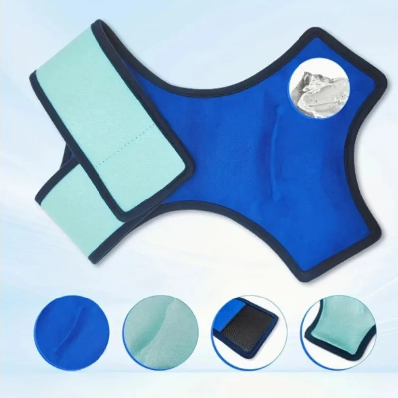 1 reusable blue multipurpose ankle ice bag cold compress bag - cold and hot compression gel bag for sports and yoga, with adjus