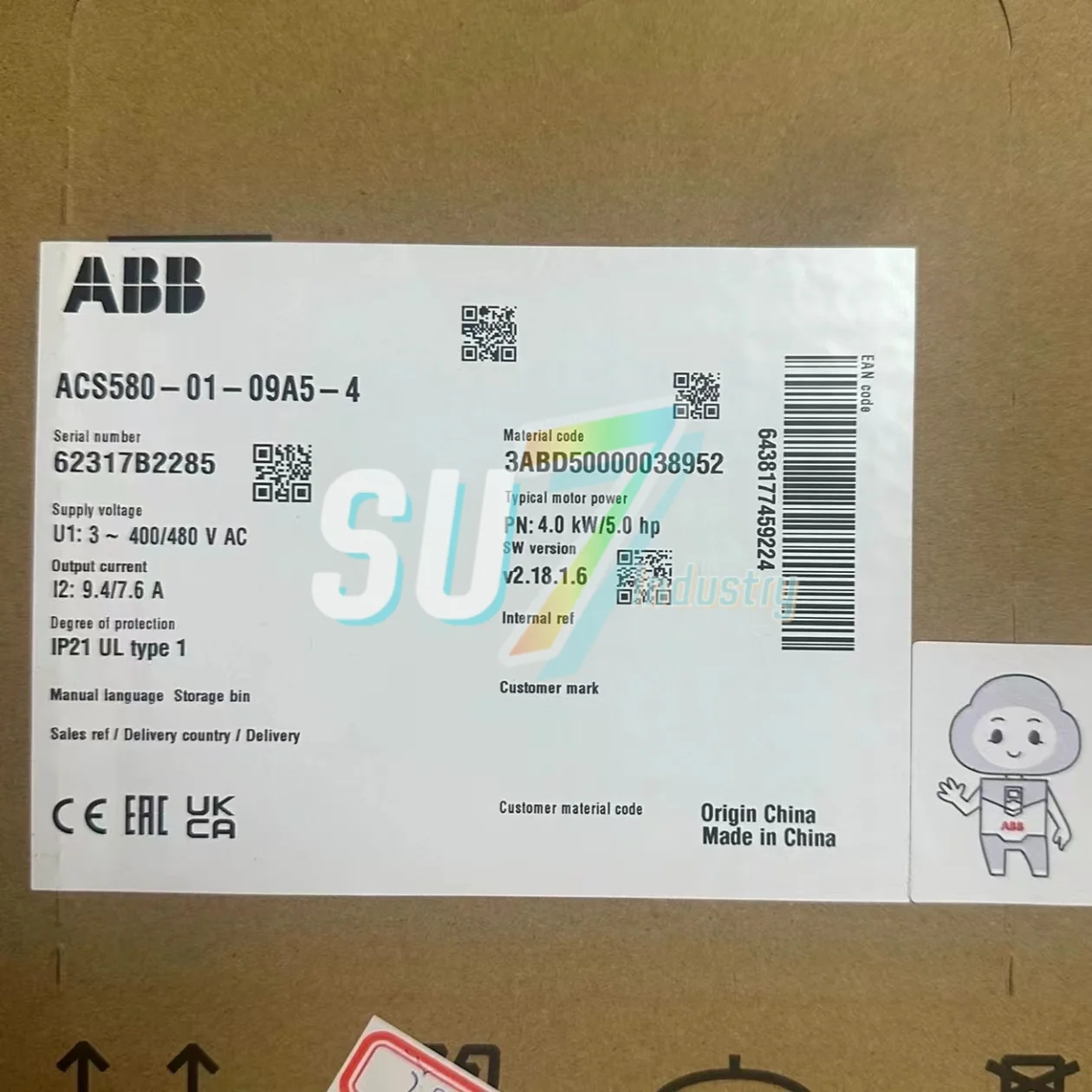 

New In box ACS580-01-09A5-4 Frequency Converter