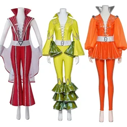 Musical Mamma Mia Cosplay Costume Disco Jumpsuit Women's Deluxe Dance Performance Stage Outfit