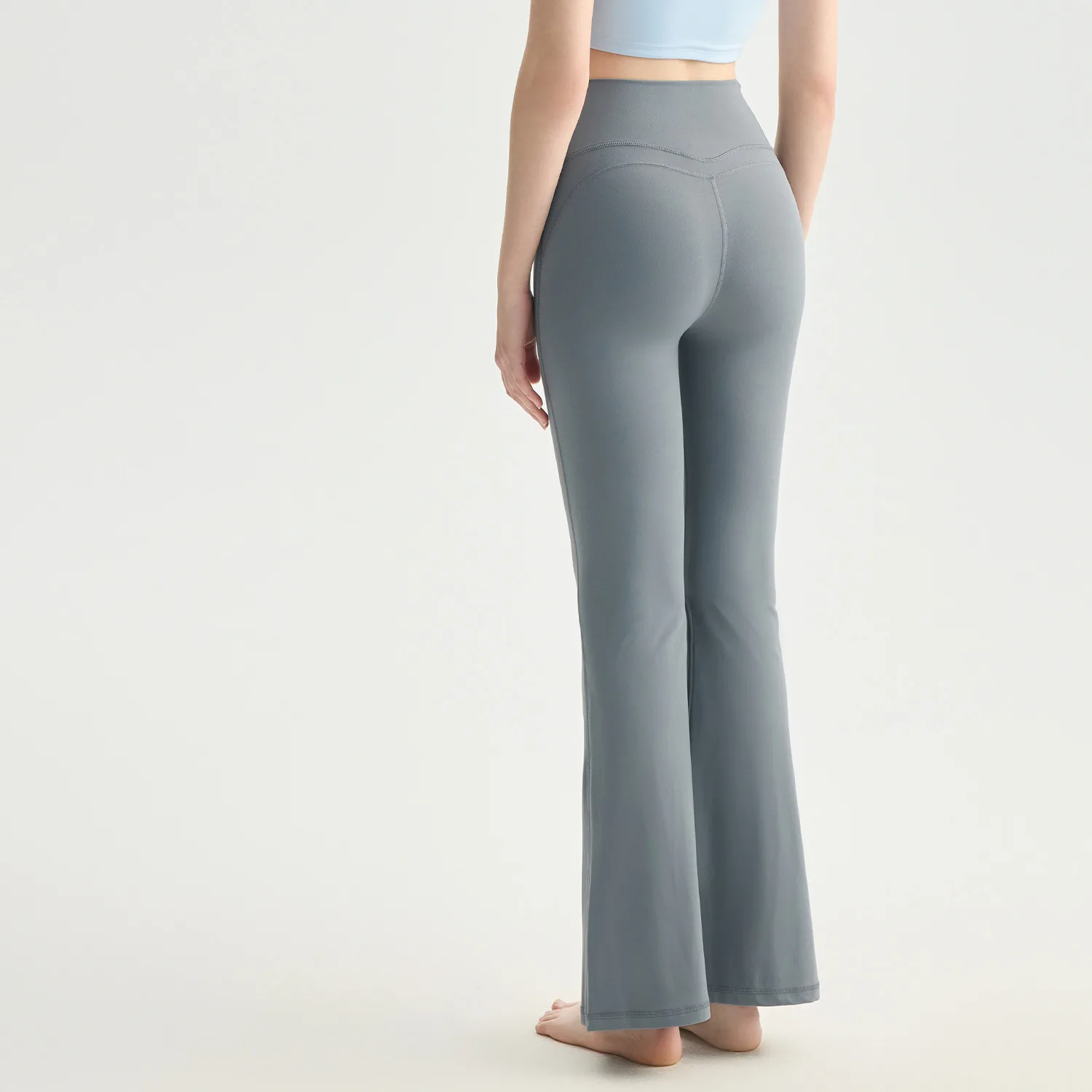 Picture 3: Zhejiang AiDu Fitness Yoga Pants High Waist Long Pants Women's Fashionable Nine-Piece Flare Pants Sensation Pilates Summer