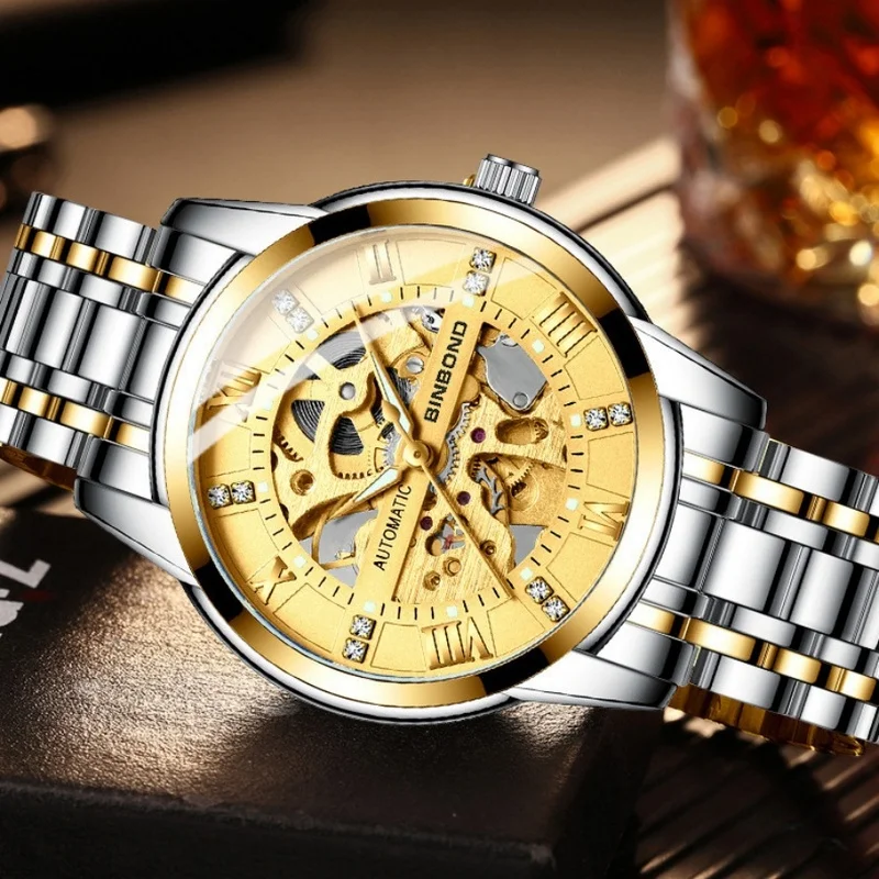 2026 Fashionable And Simple Men's Watch Fully Automatic Luminous Waterproof Mechanical Watch Popular Party Men's  Holiday Gifts