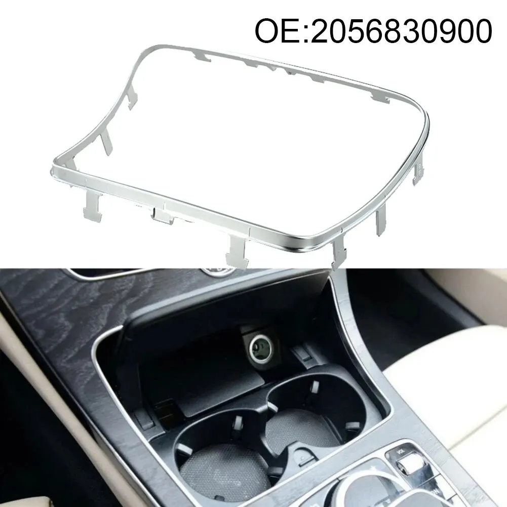 Center Console Interior Trim Frame for Cup Holder on For Mercedes C-Class W205 W253 GLC 2014 through 2022 Model Years