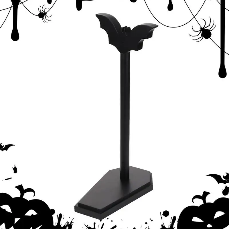 Halloween Paper Towel Stand With Coffin Base And Bat Standing Tissue Holder Toilet Kitchen Accessories For Home Party Decoration