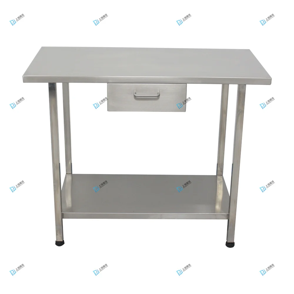 Customizable Stainless Steel Treatment Table for Dogs Veterinary Equipment with Surgical Instruments Syringes Storage Drawer