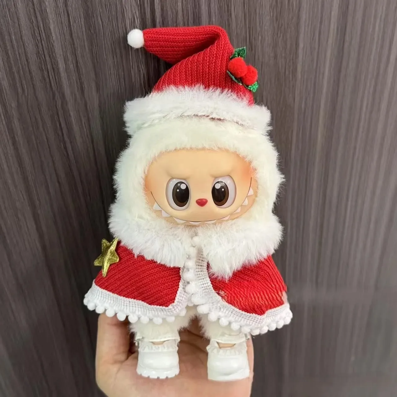 

Clothes For 17cm labubu Christmas Attire Costume Knitted sweater Dresss set For labubu 3.0 V1V2V3 Accessories
