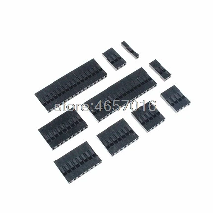 100pcs Dupont Plastic Shell Plug single row 2.54mm 1P/2P/3P/4P/5P/6P/7P/8P/9P/10P Housing Connectors