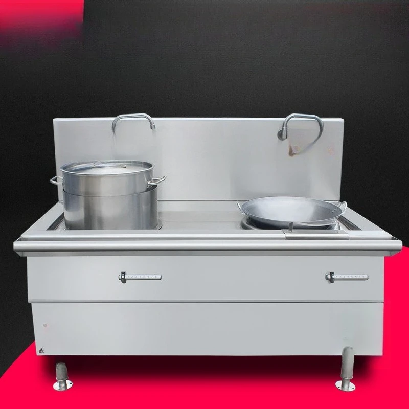 Marine commercial induction cooker, double head soup cooking stove 440V ship kitchen canteen electric frying stove