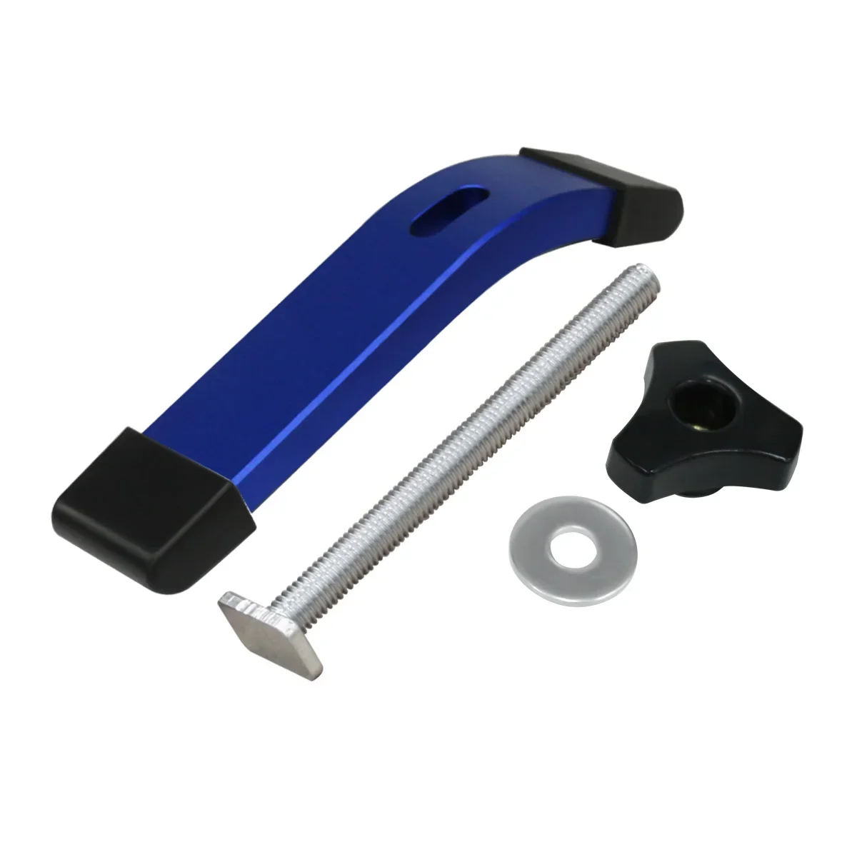 1 Buah Penjepit T-Track Multi-alat untuk Pertukangan Kayu, Penjepit Meja Gergaji, Penjepit Rel T-Track, Penjepit Router dari Paduan Aluminium