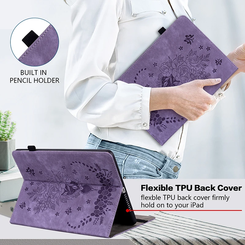 Etui skórzane do tabletów Huawei Honor Pad X7 8.7" X8a X8B X9A X8 Pro ELN-W09 11.5, Matepad Mini 8.8, M5 Lite, T5 10.1 SE 10.4 — zdjęcie 4