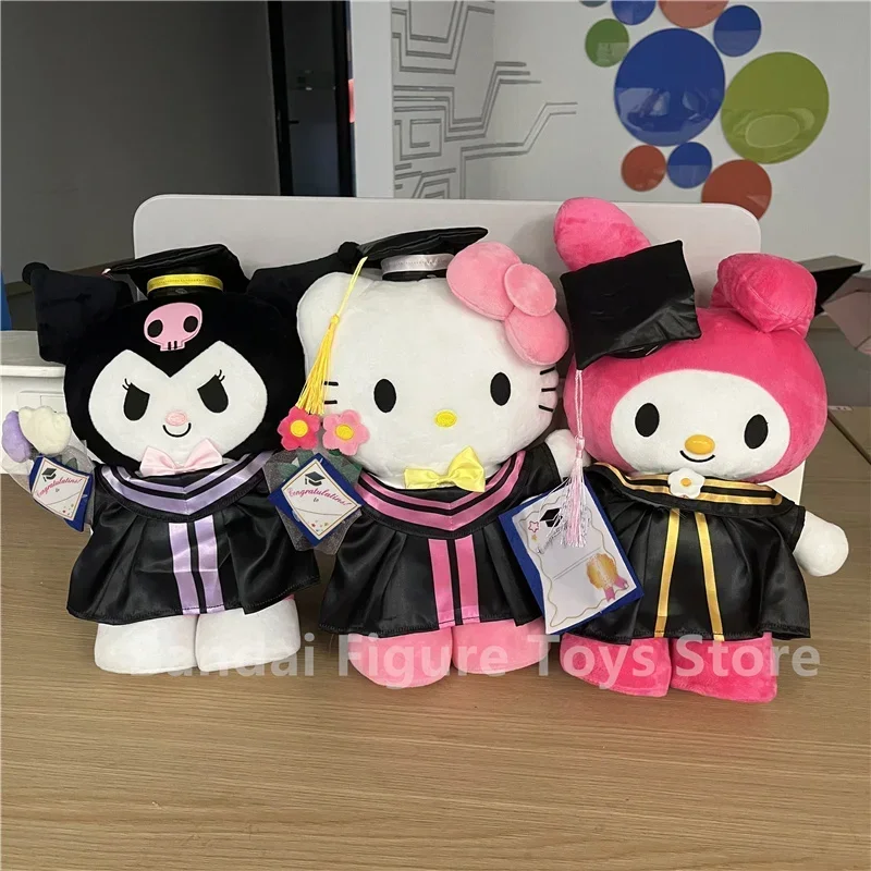 

# 35 см большой Sanrio Cinnamoroll My Melody Kuromi Hello Kitty Выпускная плюшевая игрушка плюшевая кукла аниме мягкие игрушки детский подарок