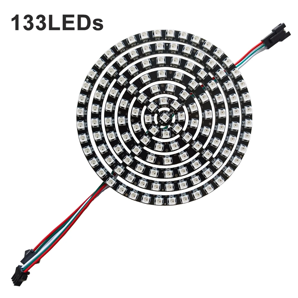 DC12V lampa pierścieniowa Led pełny kolor 3Pin indywidualnie adresowalne piksele okrągły moduł 5050 RGB BuiIt-in IC SK6813 czarny biały PCB