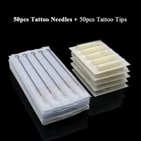 Kit de agujas desechables para tatuaje, 50 piezas, 3RL, 5RL, 7RL, 9RL, 11RL, 50 piezas, 3/5/7/9/11RT