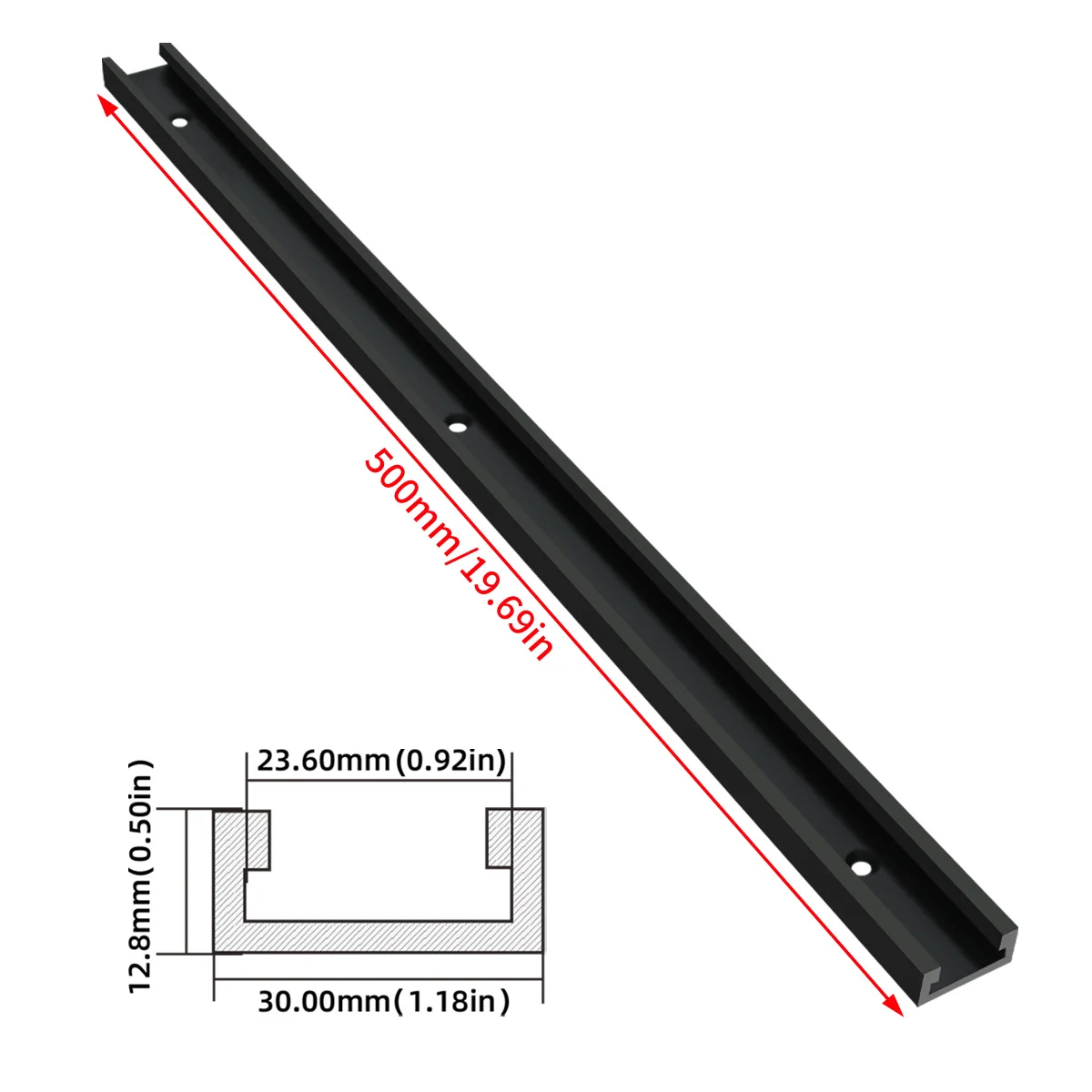 600/800MM T30 T-Nut-Gleitschiene für Gehrungsführung, Holzbearbeitungs-DIY-Werkzeug, Gehrungsführungsschiene für Tischkreissäge und Frästisch – Detail 14