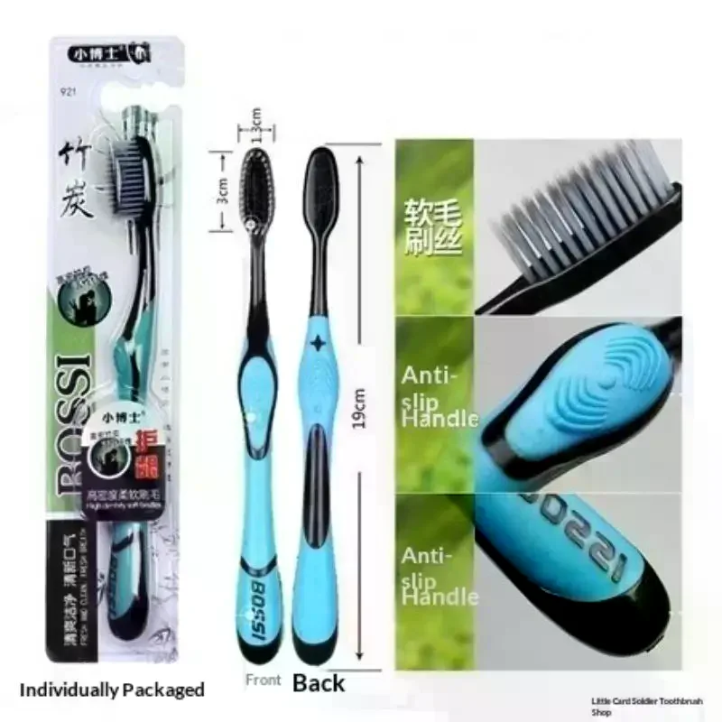 3/5/10 PCS Manual Toothbrushes Ultra Soft Charcoal Bristles Non Slip Handle Adult Daily Home Oral Care