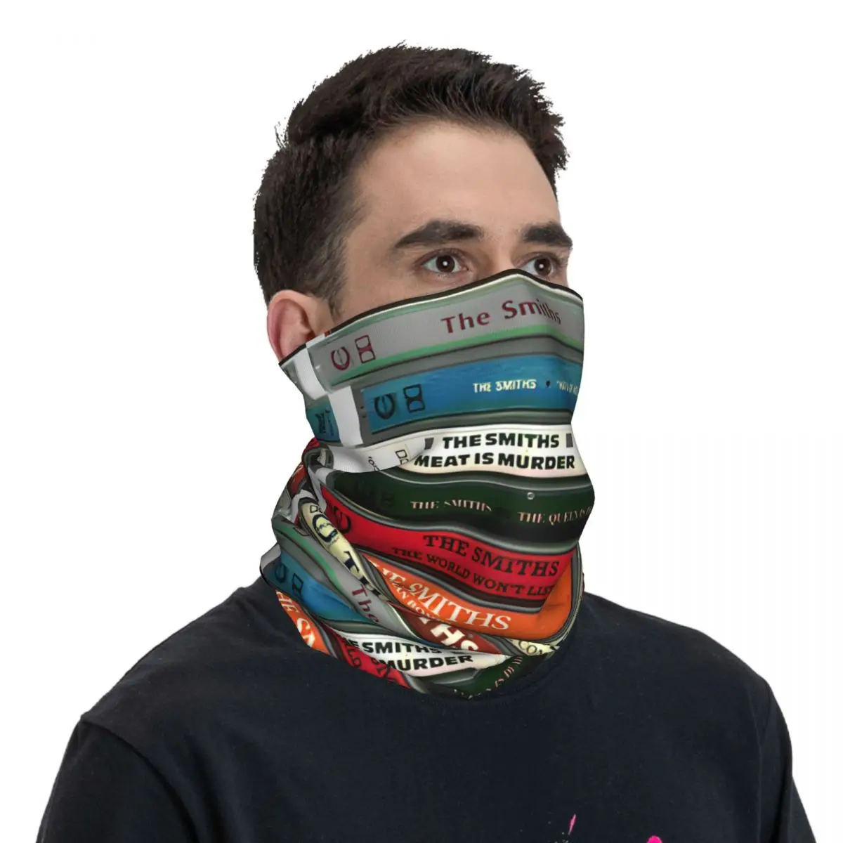 Kaset Smith The Smith Bandana Neck, masker wajah Motocross bercetak, hiasan kepala multifungsi bersepeda tahan angin