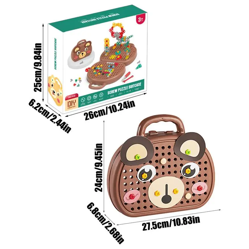 Zestaw narzędzi dla dzieci Skrzynka narzędziowa dla dzieci ze wkrętarką elektryczną Zestaw inżynieryjny Zabawka konstrukcyjna dla małych dzieci w wieku przedszkolnym