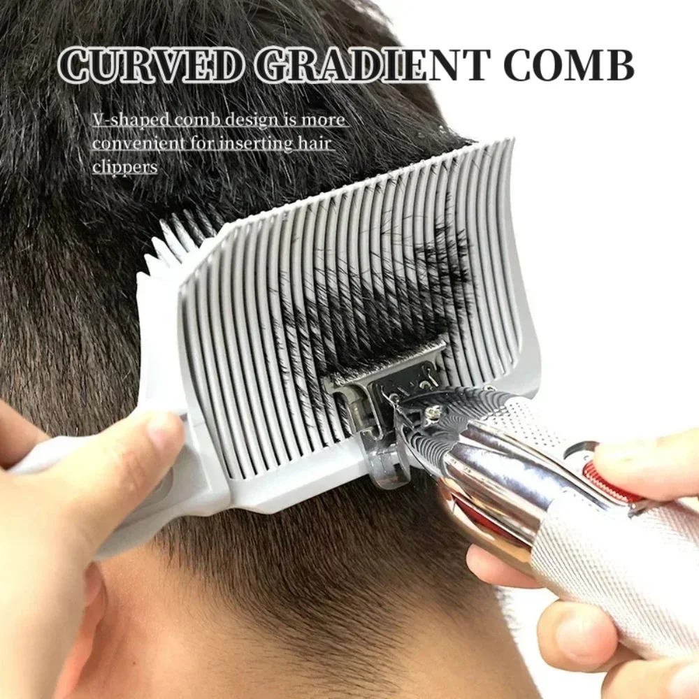 Professional Barber Fading Comb Blending Clipper Hair Cutting Comb Fade Combs Arc Design Positioning Brush