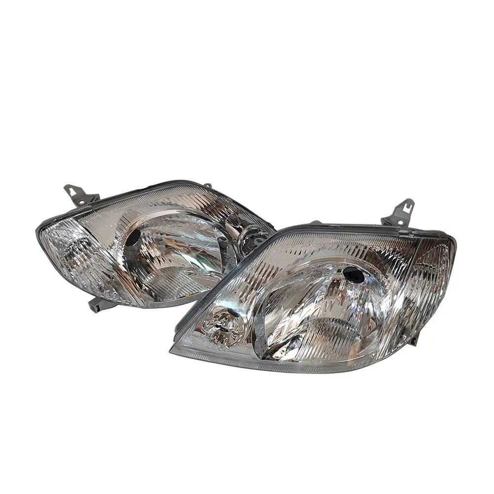 A Pair Car Crystal Headlights For Toyota Corolla Allex AE120 NZE121ZZE122 2001 Headlamp