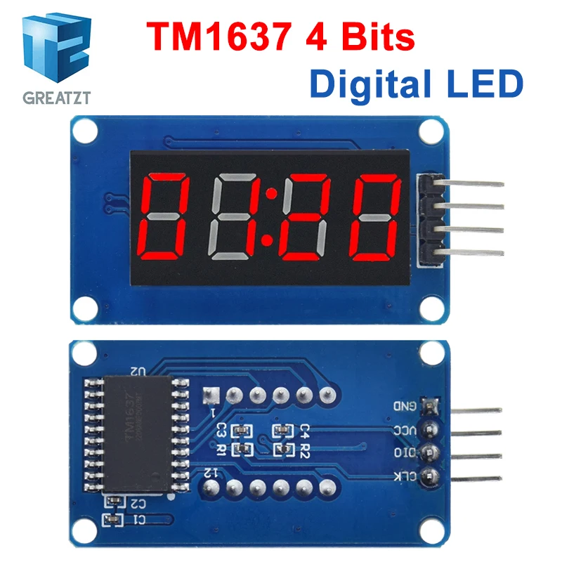 

TM1637 LED Display Module For Arduino 7 Segment 4 Bits 0.36Inch Clock RED Anode Digital Tube Four Serial Driver Board Pack