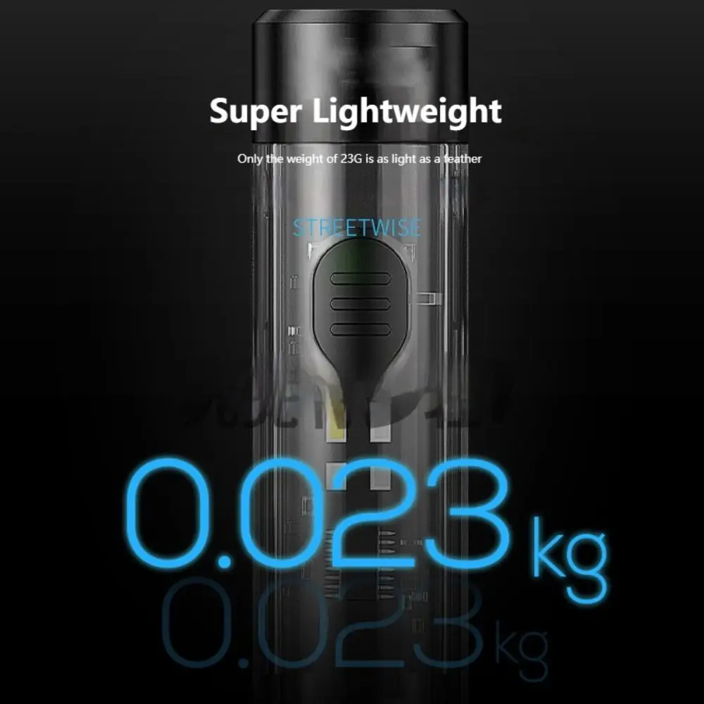 

Portable Mini Keychain Flashlight 80 Lumen UV/Red Light Pocket LED Flashlight with Buckle USB Rechargeable Small Flashlight
